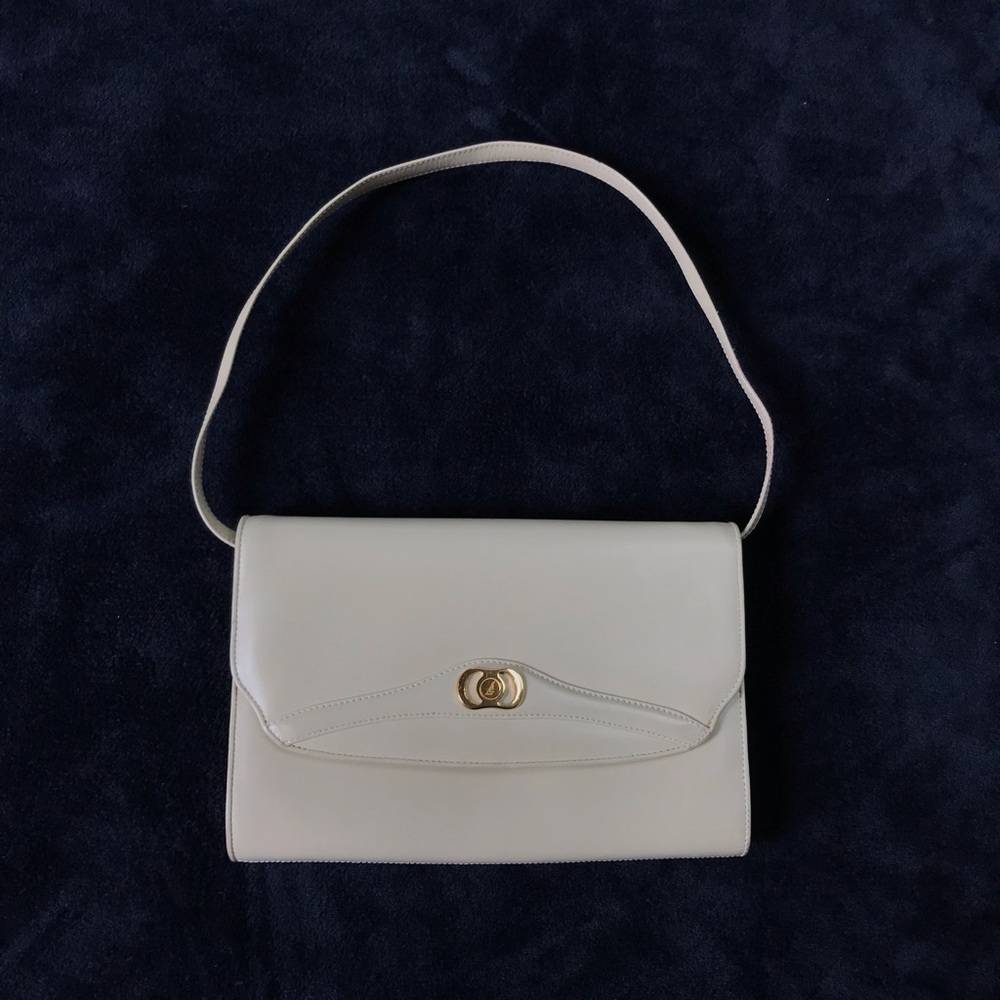 Portico D’Italia Cream Shoulder Purse - Rectangle, Clean Look